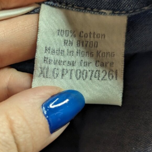 Vintage 90s Stonybrook Denim Button Down Short Sleeve Dress Size XLG PT - Picture 11 of 16